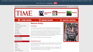 TIME Magazine | Returns Policy