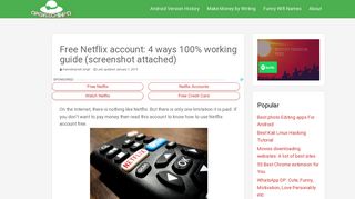 Free Netflix account: 4 ways 100% working guide (screenshot attached)
