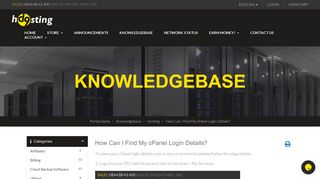 How Can I Find My cPanel Login Details? - Knowledgebase - D9 ...