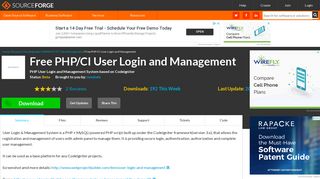 Free PHP/CI User Login and Management download | SourceForge.net