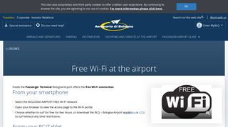 Free Wi-Fi - Airport G. Marconi Bologna BLQ