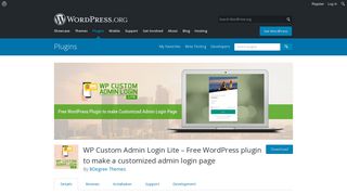 WP Custom Admin Login Lite – Free WordPress plugin to make a ...