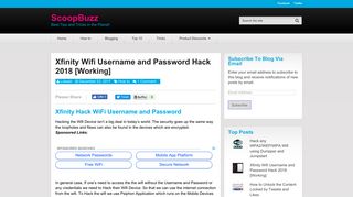 Xfinity Wifi Username and Password Hack 2018 [Working] | ScoopBuzz