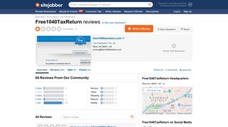 Free1040TaxReturn Reviews - 63 Reviews of Free1040taxreturn.com ...