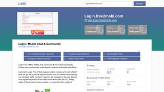 Everything on login.free2mobi.com. Login | Mobile Chat & Community.