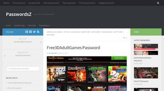 Free3DAdultGames Password | PasswordsZ