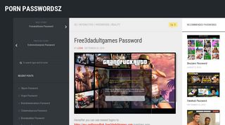 Free3dadultgames Password – Porn PasswordsZ