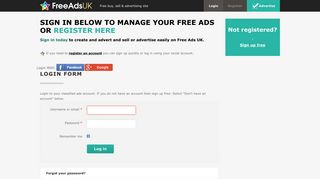 Login - Free Ads UK