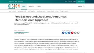 FreeBackgroundCheck.org Announces Members Area Upgrades