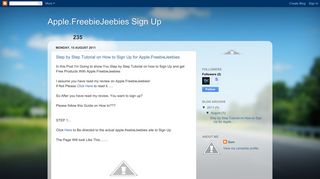 Apple.FreebieJeebies Sign Up