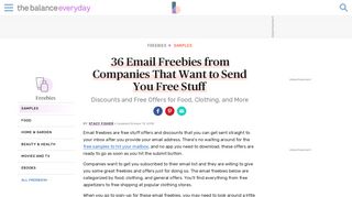 The Best Places to Sign Up for Email Freebies - The Balance Everyday