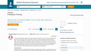 Freebies Frenzy | Complaints | Better Business Bureau® Profile