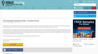 Free Samples Delivered Daily - Freebie Frenzy at Totally Free ...