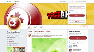 Free Bingo Canada (@FreeBingoCA) | Twitter