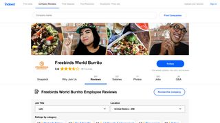 Working at Freebirds World Burrito: 296 Reviews | Indeed.com