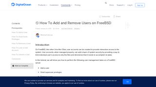 How To Add and Remove Users on FreeBSD | DigitalOcean