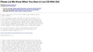 Please Let Me Know When You Have A Live CD With GUI - FreeBSD ...
