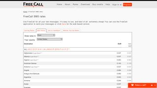SMS rates - FreeCall | The cheapest freecalls on the planet!