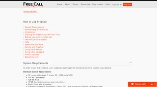 Instructions - FreeCall | The cheapest freecalls on the planet!