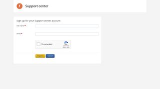 Signup for a new account : Support center