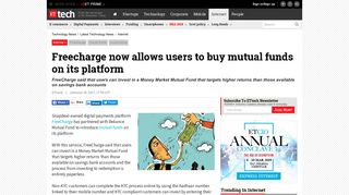 Freecharge: Freecharge now allows users to buy mutual funds on its ...