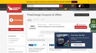 Freecharge Coupons & Promo Codes | Min 10% Cashback on ...