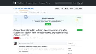 Account not signed in to learn.freecodecamp.org after successful sign ...