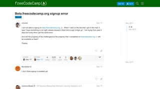 Beta.freecodecamp.org signup error - The freeCodeCamp Forum