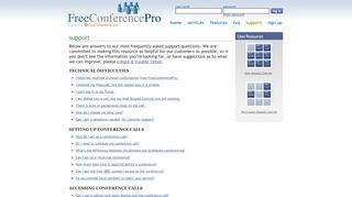 FreeConferencePro | FREE Conference Call Support