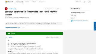can not connext to freecovers .net -dvd movie covers - Microsoft ...