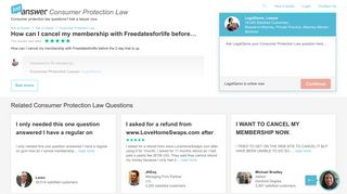 How can I cancel my membership with Freedatesforlife before the 2 ...