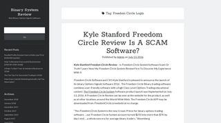 Freedom Circle Login - Binary System Review