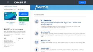 Chase Freedom Credit Card | Chase.com - Chase Credit Cards