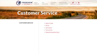 Customer Service - Freedom National
