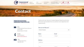Contact - Freedom National