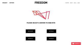 Freedom Internet | Serverselection