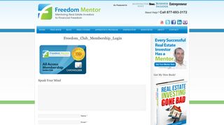 Freedom_Club_Membership_Login | Freedom Mentor
