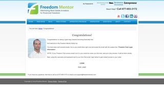 Congratulations! | Freedom Mentor