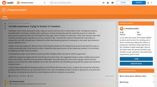 Terrible Experience Trying To Switch To Freedom. : freedommobile ...