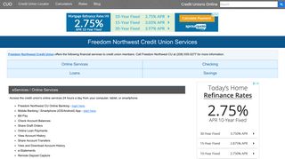 Freedom Northwest Credit Union Services: Savings, Checking, Loans
