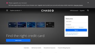 Online Account Access | Customer Service | Credit Card | chase.com