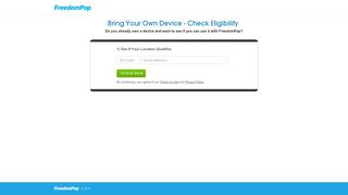 Bring Your Own Device - Check Eligibility - FreedomPop