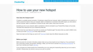 How to use your new hotspot - Support - FreedomPop