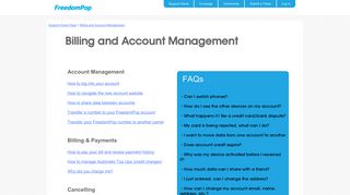 Billing and Account Management - Support - FreedomPop