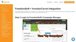 FreedomSoft + InvestorCarrot Integration - Carrot Help Center