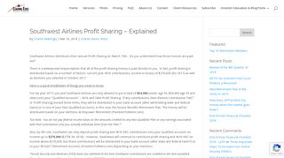 Southwest Airlines Profit Sharing - Explained - LEFP