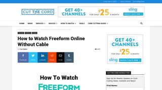 How To Watch Freeform Without Online Without Cable | Cut The Cord