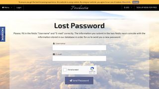 Restore your account password | Freehostia.com