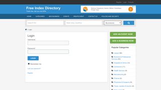 Login | Free Index Directory