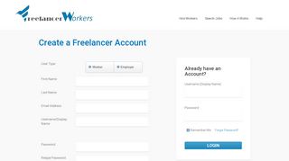 FreelancerWorkers : Register Or Login